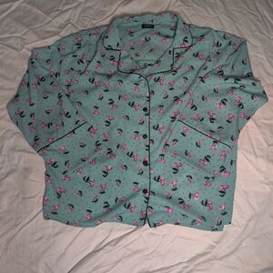 Fig And Viper Mint Green Oversized Top/PJ Top.